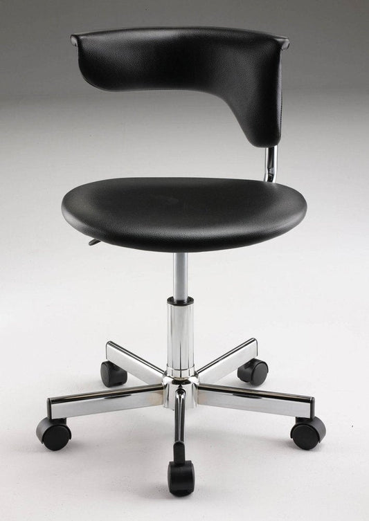 Black and Silver Adjustable Height Swivel Rolling Conference Office Chair HomeRoots