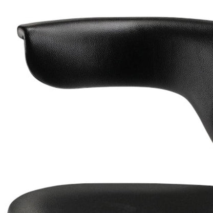 Black and Silver Adjustable Height Swivel Rolling Conference Office Chair HomeRoots