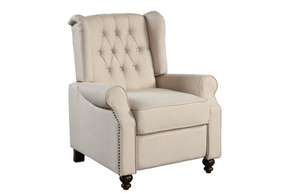 31" Beige Microfiber Manual Club Recliner HomeRoots