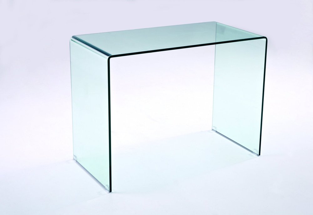 43" Clear Glass Computer Desk — view 2