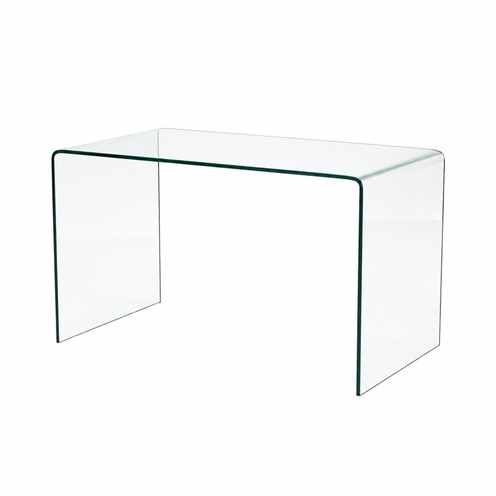 50" Clear Glass Computer Desk — view 4