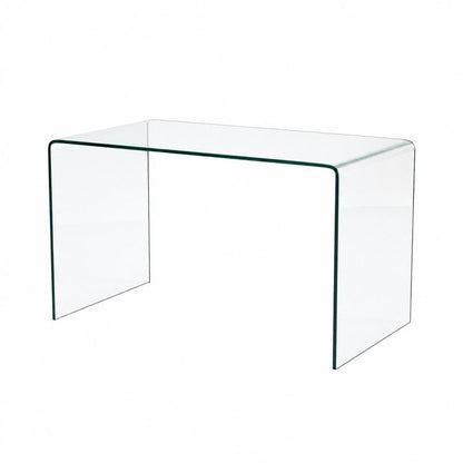 50" Clear Glass Computer Desk
