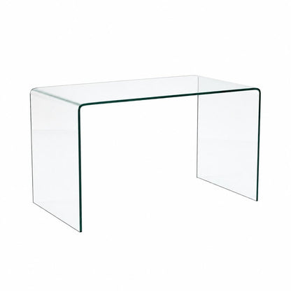 50" Clear Glass Computer Desk