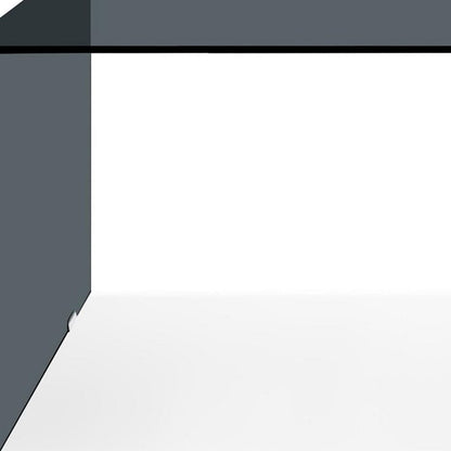 50" Gray Glass Writing Desk HomeRoots