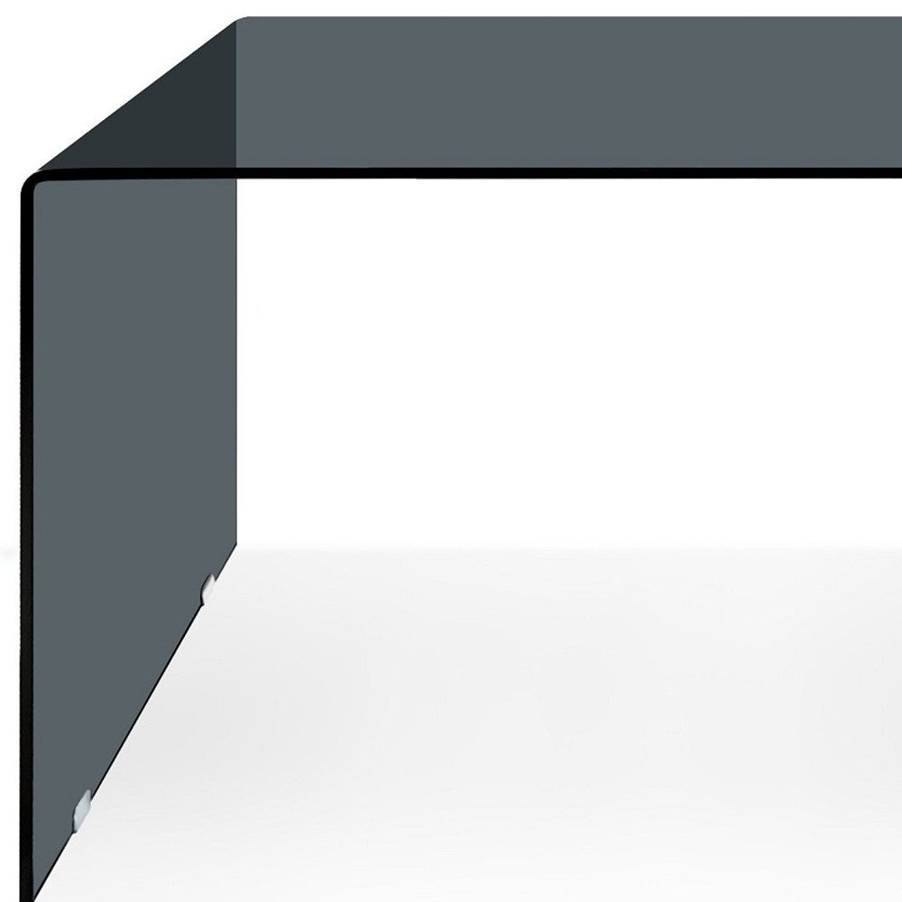 50" Gray Glass Writing Desk — view 3