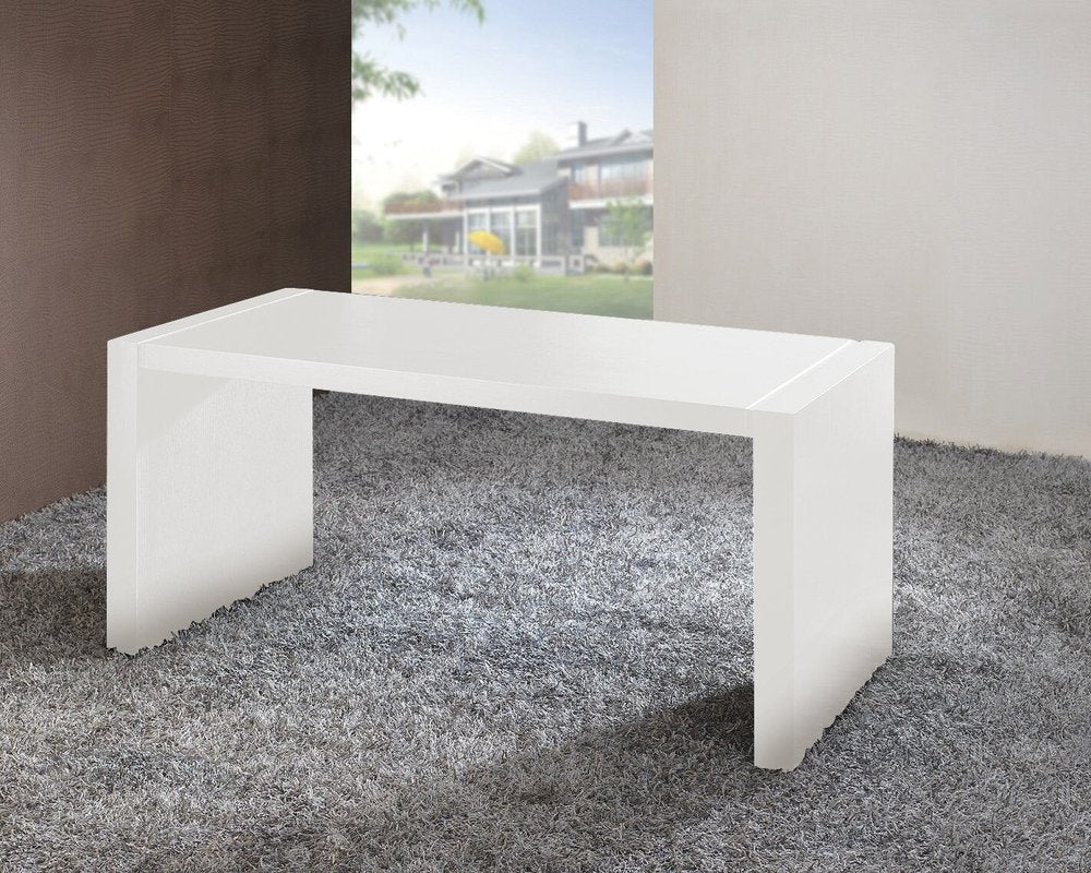62" White Wood Computer Desk — view 2