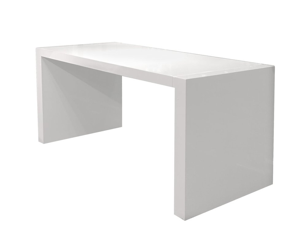 62" White Wood Computer Desk — view 4