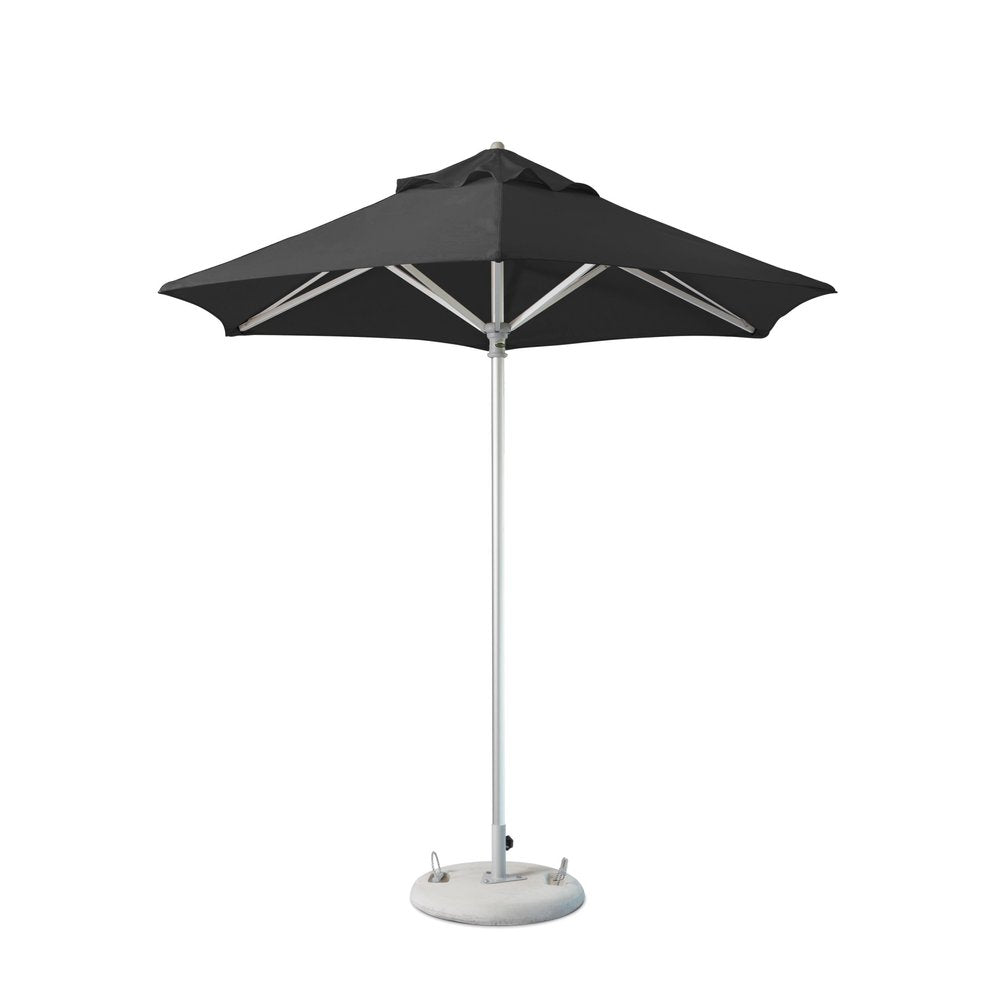 9' Black Polyester Round Market Patio Umbrella — view 1