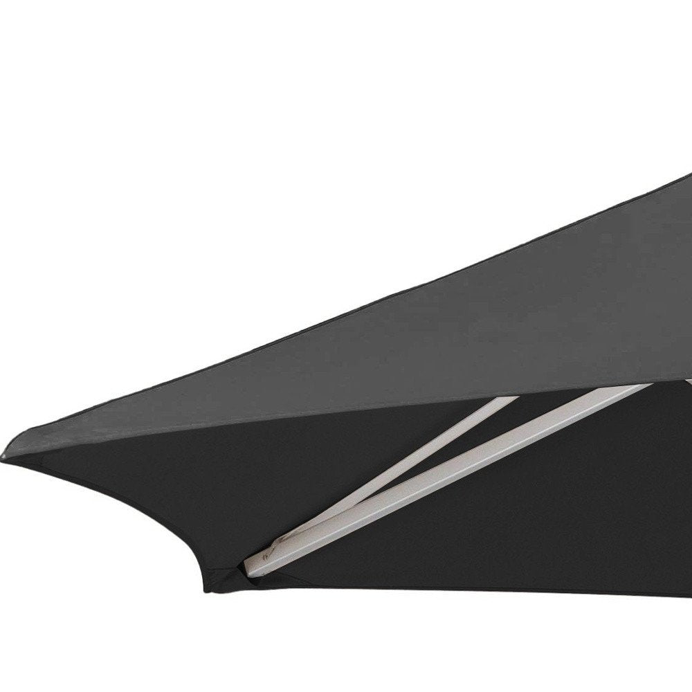 9' Black Polyester Round Market Patio Umbrella — view 4