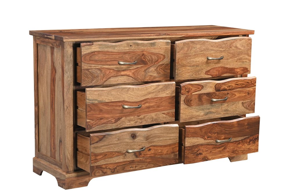 Three Piece Brown Solid Wood Bedroom Set — view 13