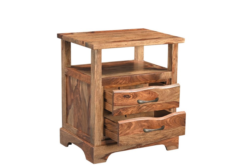 Three Piece Brown Solid Wood Bedroom Set — view 7