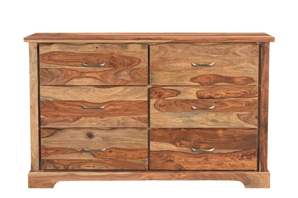 Three Piece Brown Solid Wood Bedroom Set — view 9