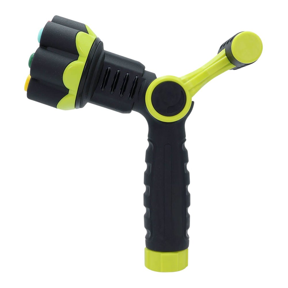 8" Black And Light Green Zinc Alloy Garden Spray Nozzle HomeRoots