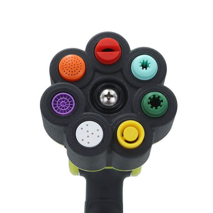 8" Black And Light Green Zinc Alloy Garden Spray Nozzle HomeRoots