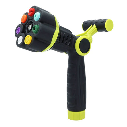 8" Black And Light Green Zinc Alloy Garden Spray Nozzle HomeRoots