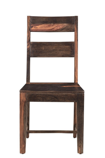 Nine Piece Brown Solid Wood Dining Set with Eight Chairs HomeRoots
