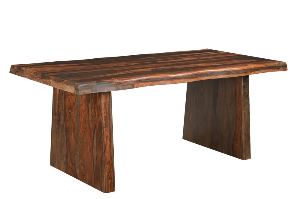 Six Piece Brown Solid Wood Dining Set with Four Chairs HomeRoots