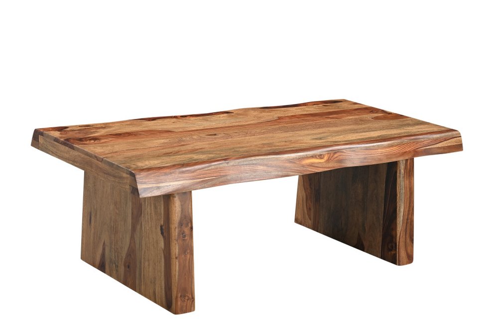 Set of Two Brown Solid Wood Sled Furniture Set — view 5