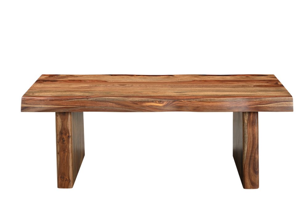 Set of Two Brown Solid Wood Sled Furniture Set — view 6
