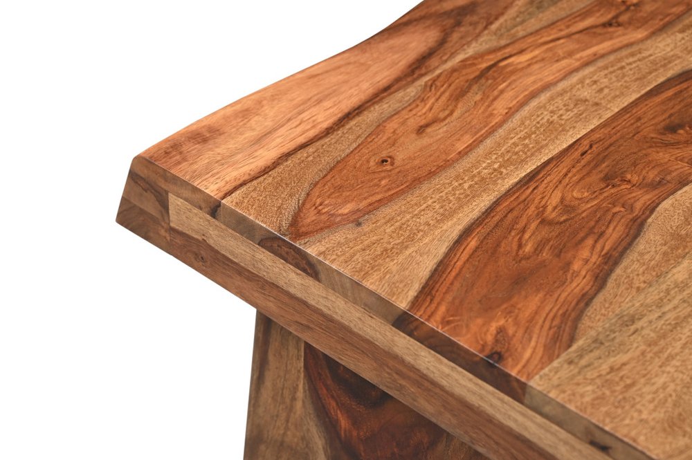 Set of Two Brown Solid Wood Sled Furniture Set — view 7