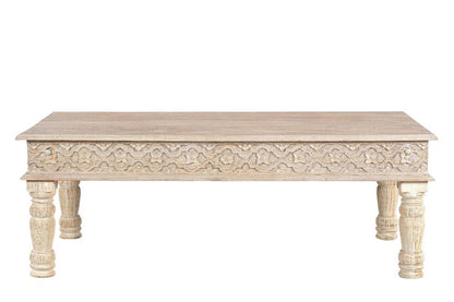 Set Of Two Natural Solid Wood Distressed Coffee Table HomeRoots
