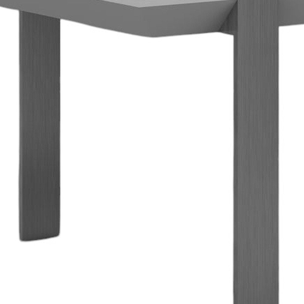 48" White And Silver Wood And Stainless Steel Coffee Table — view 3