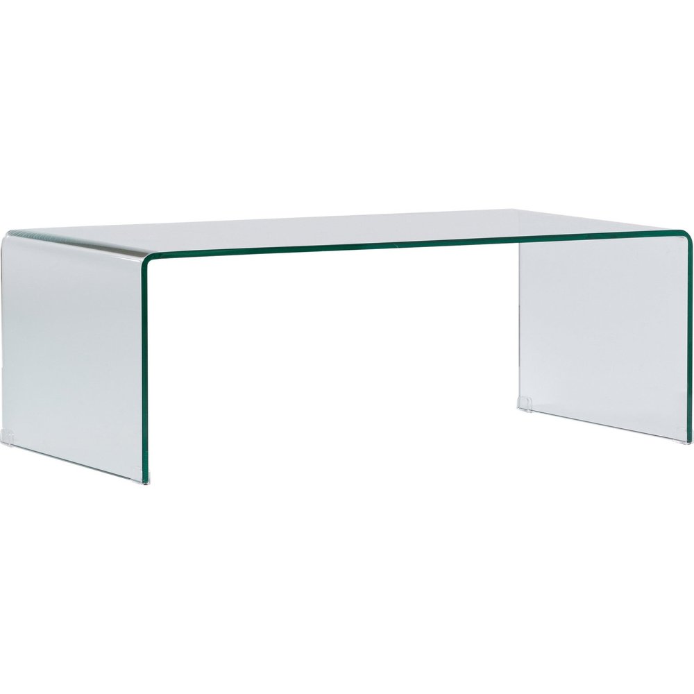 24" Clear Glass Sled Coffee Table HomeRoots