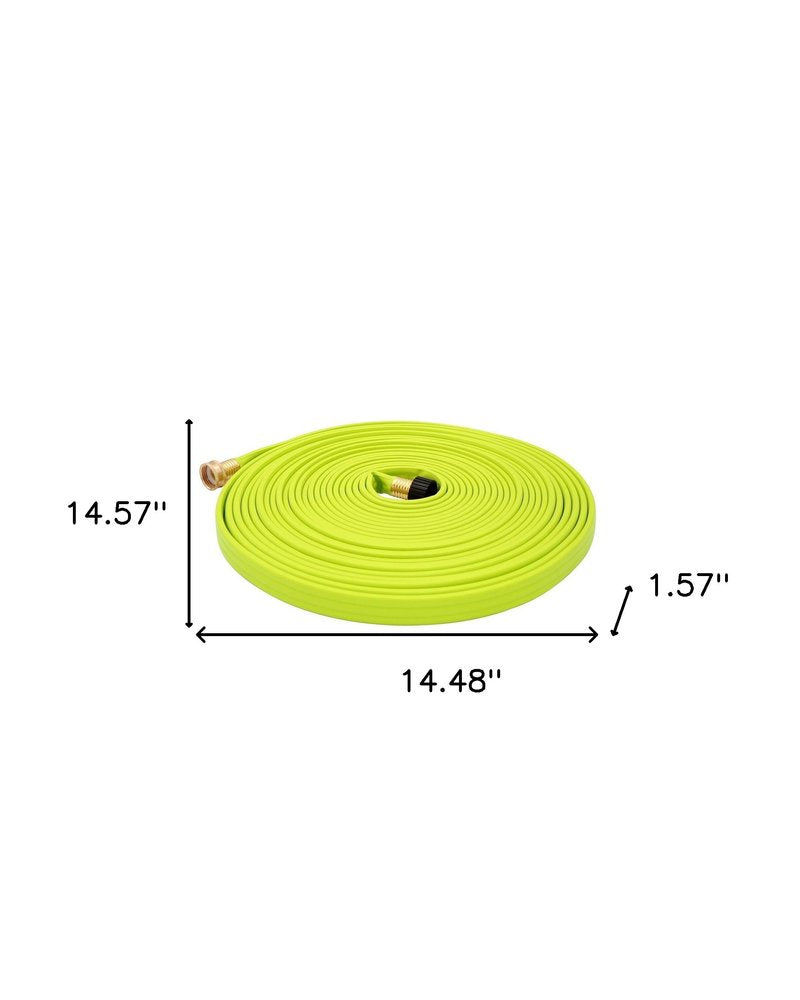15" Chartreuse Polyresin Garden Hose HomeRoots
