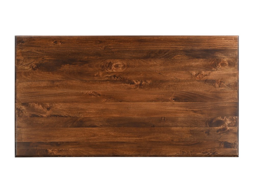 75" Dark Brown Wood Double Pedestal Base Dining Table HomeRoots