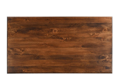 75" Dark Brown Wood Double Pedestal Base Dining Table HomeRoots