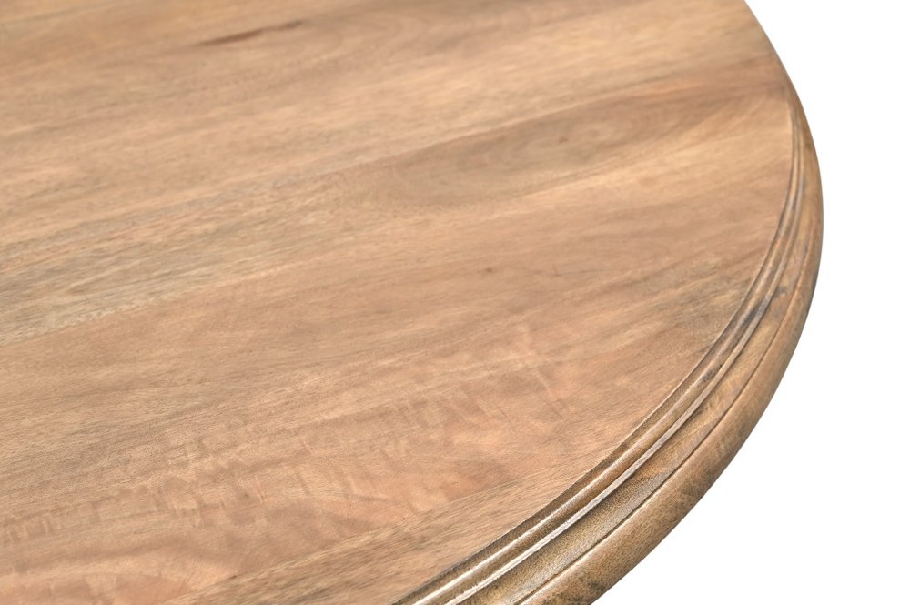 54" Brown Solid Wood Pedestal Base Round Top Dining Table HomeRoots