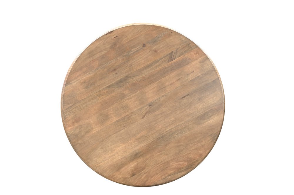 54" Brown Solid Wood Pedestal Base Round Top Dining Table HomeRoots