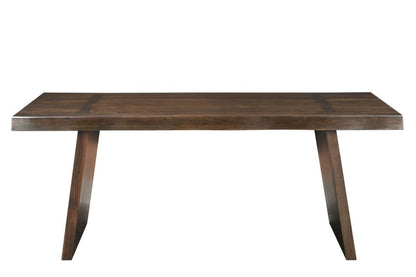 75" Dark Brown Solid Wood Live Edge Dining Table HomeRoots