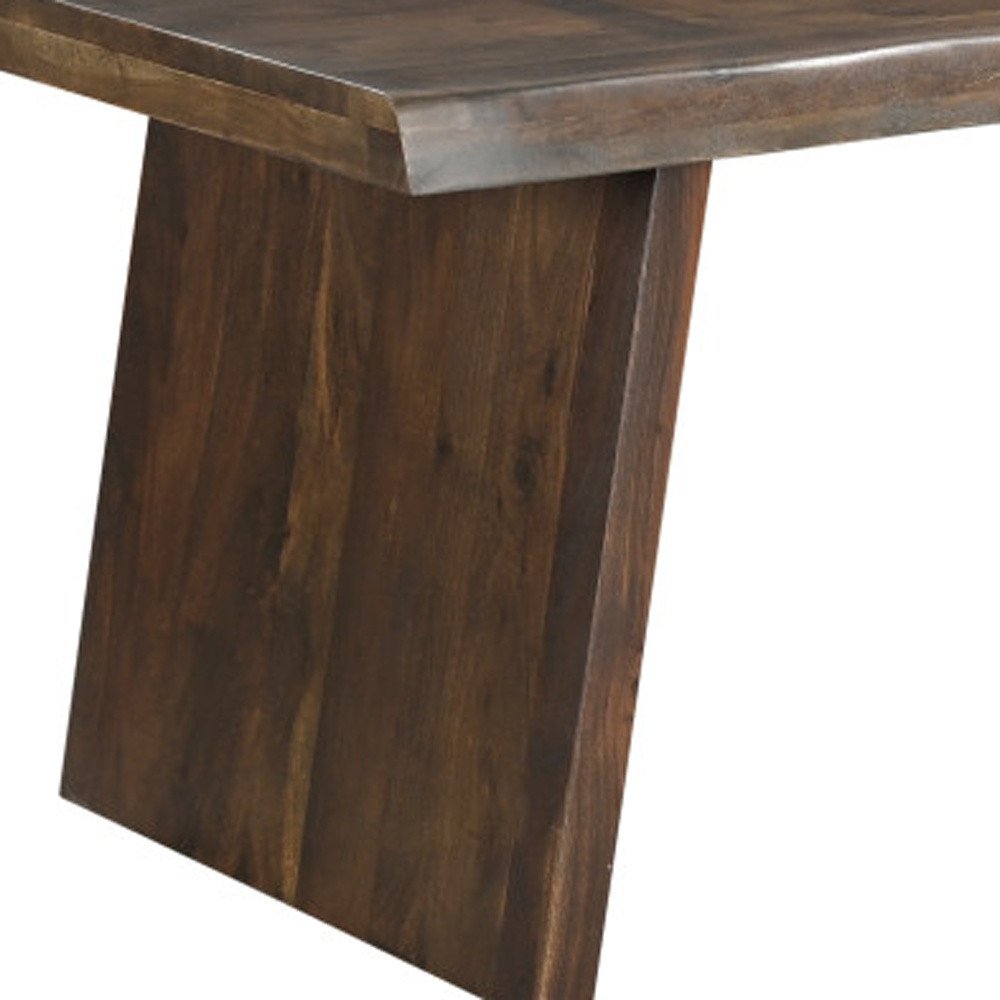 75" Dark Brown Solid Wood Live Edge Dining Table HomeRoots