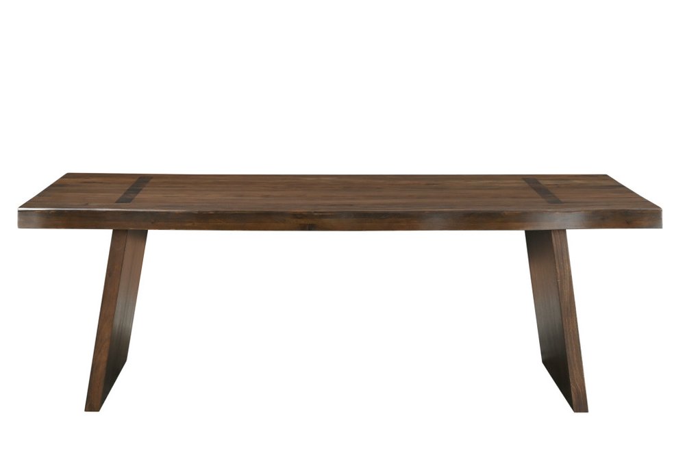86" Dark Brown Wood Live Edge Dining Table HomeRoots