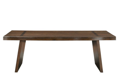 86" Dark Brown Wood Live Edge Dining Table HomeRoots