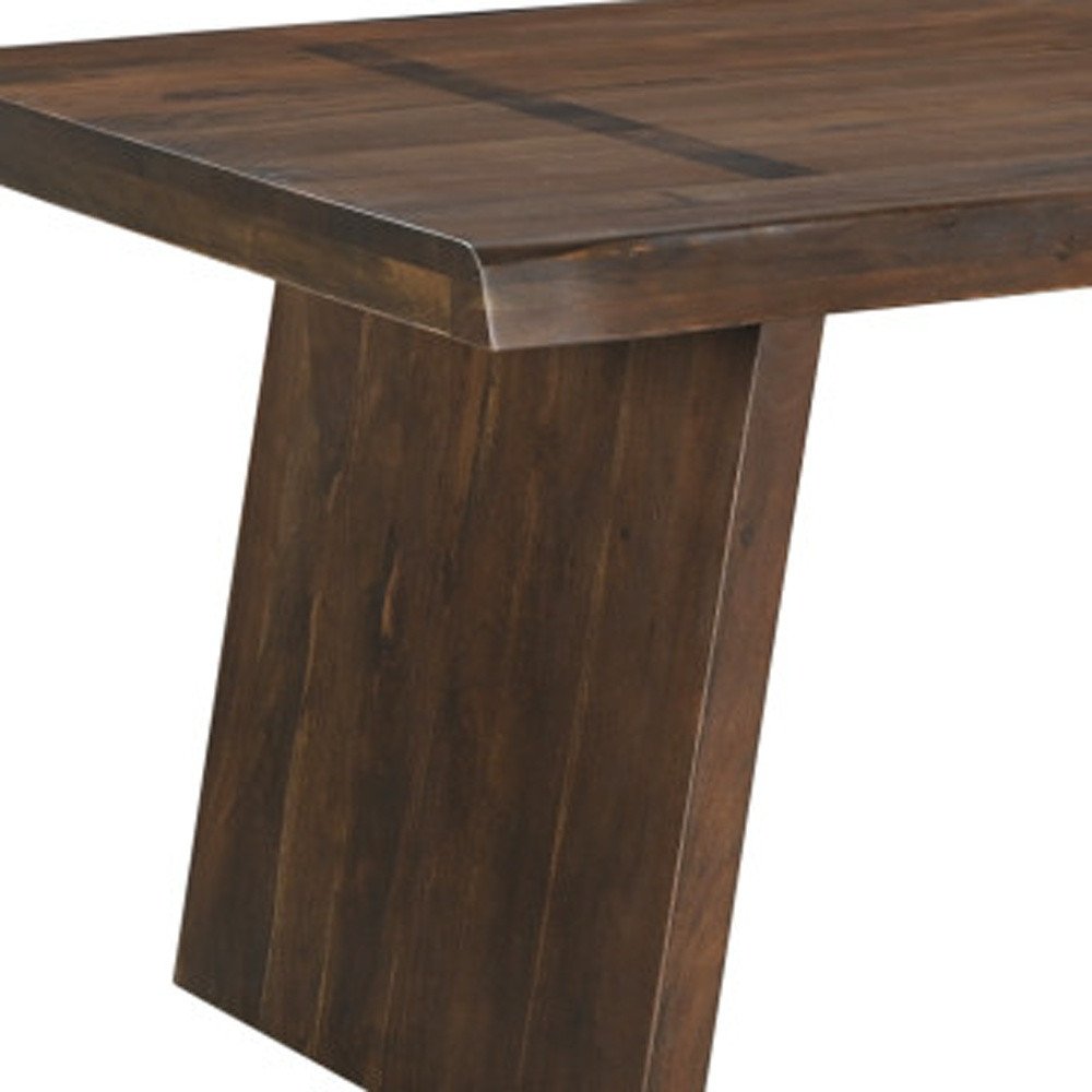 86" Dark Brown Wood Live Edge Dining Table HomeRoots