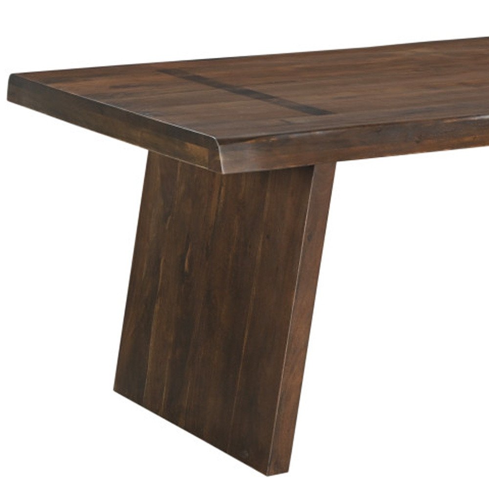 86" Dark Brown Wood Live Edge Dining Table HomeRoots
