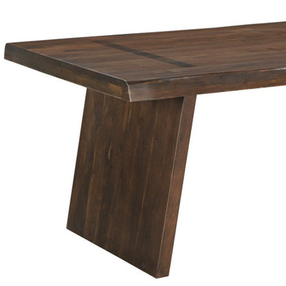 86" Dark Brown Wood Live Edge Dining Table HomeRoots