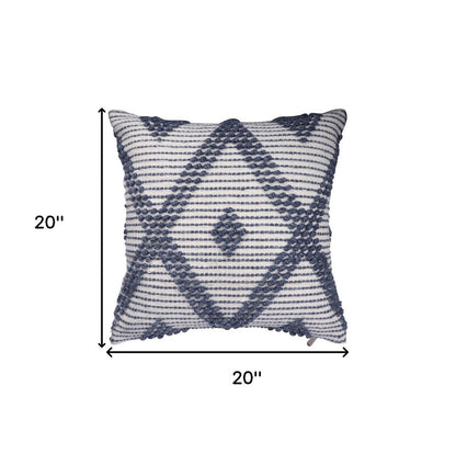 20" Blue Geometric Throw Pillow HomeRoots
