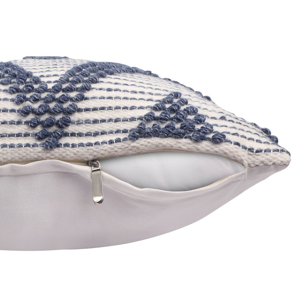 20" Blue Geometric Throw Pillow — view 8