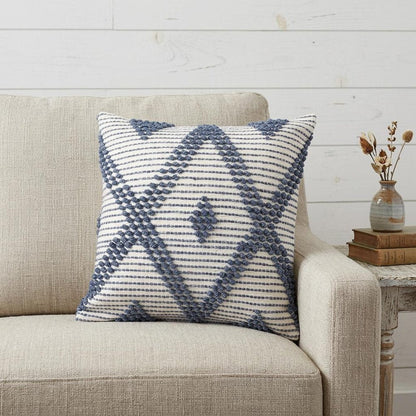20" Blue Geometric Throw Pillow HomeRoots