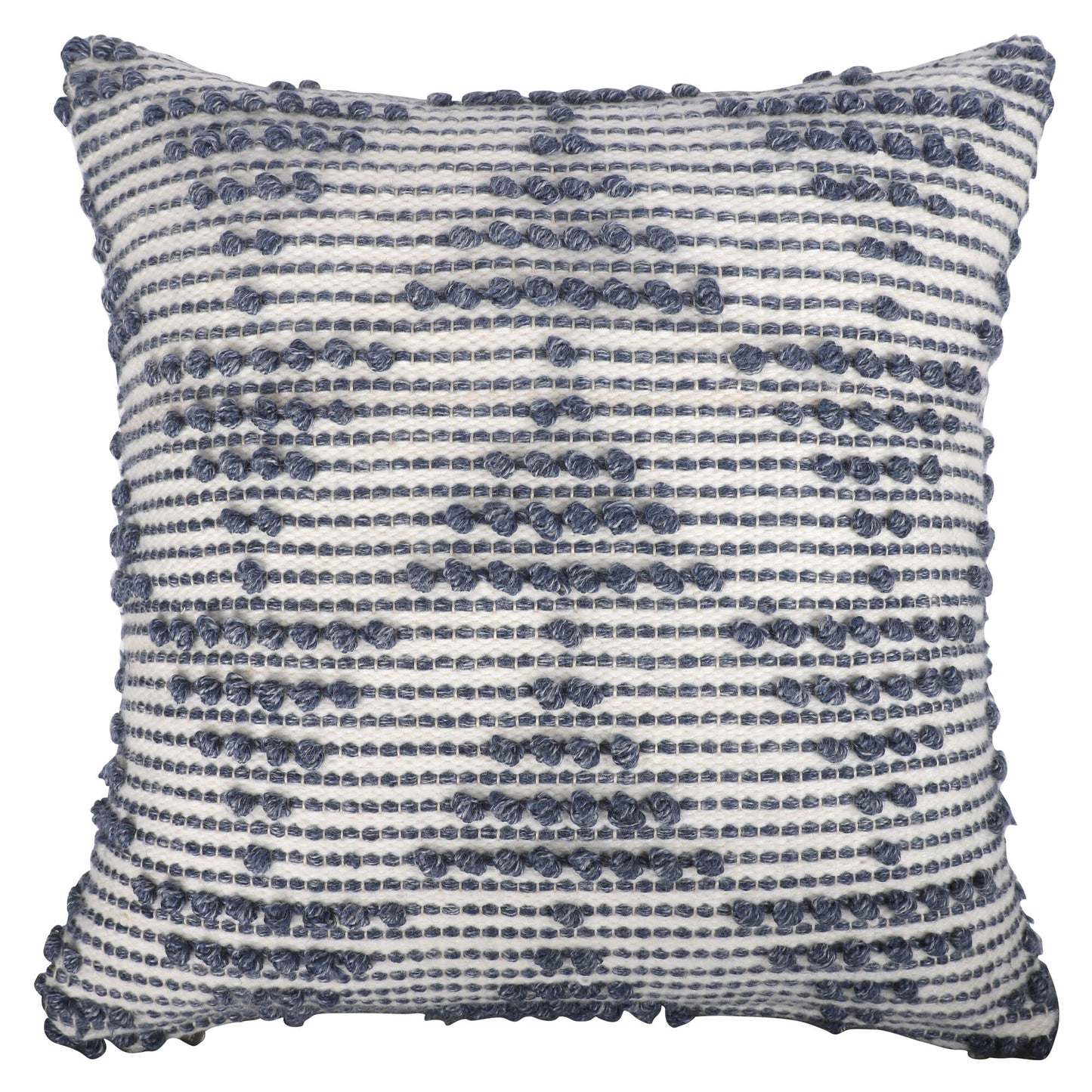 20" Navy and White Geometric Throw Pillow