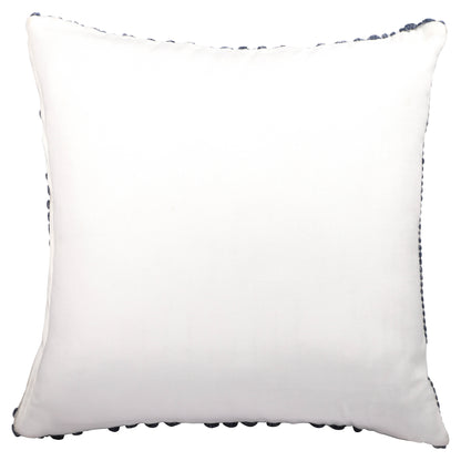 20" Navy and White Geometric Throw Pillow