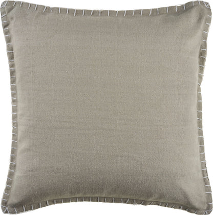 Set of Two Light Gray Cotton Throw Pillow