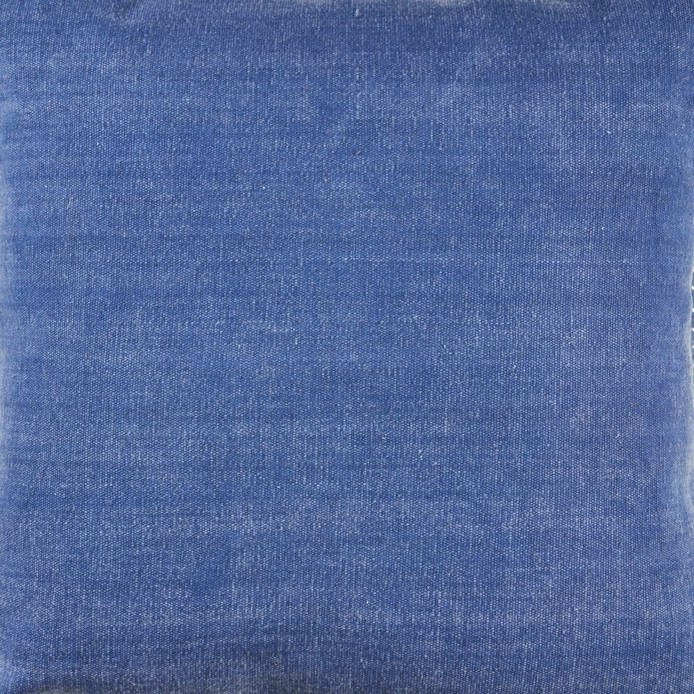 Set of Two Blue Cotton Throw Pillow — view 1