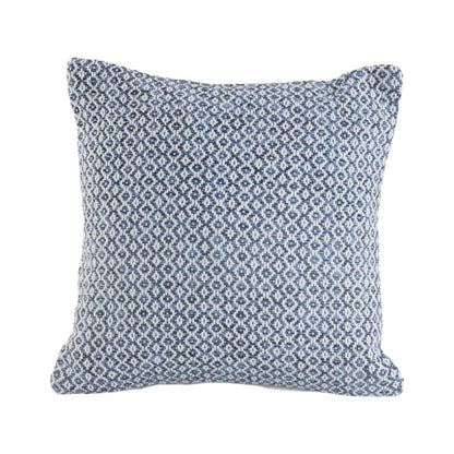 Set of Two Blue Chevron Cotton Throw Pillows HomeRoots