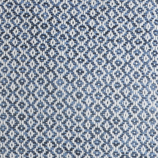Set of Two Blue Chevron Cotton Throw Pillows