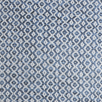 Set of Two Blue Chevron Cotton Throw Pillows HomeRoots