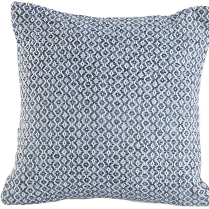 Set of Two Blue Chevron Cotton Throw Pillows HomeRoots